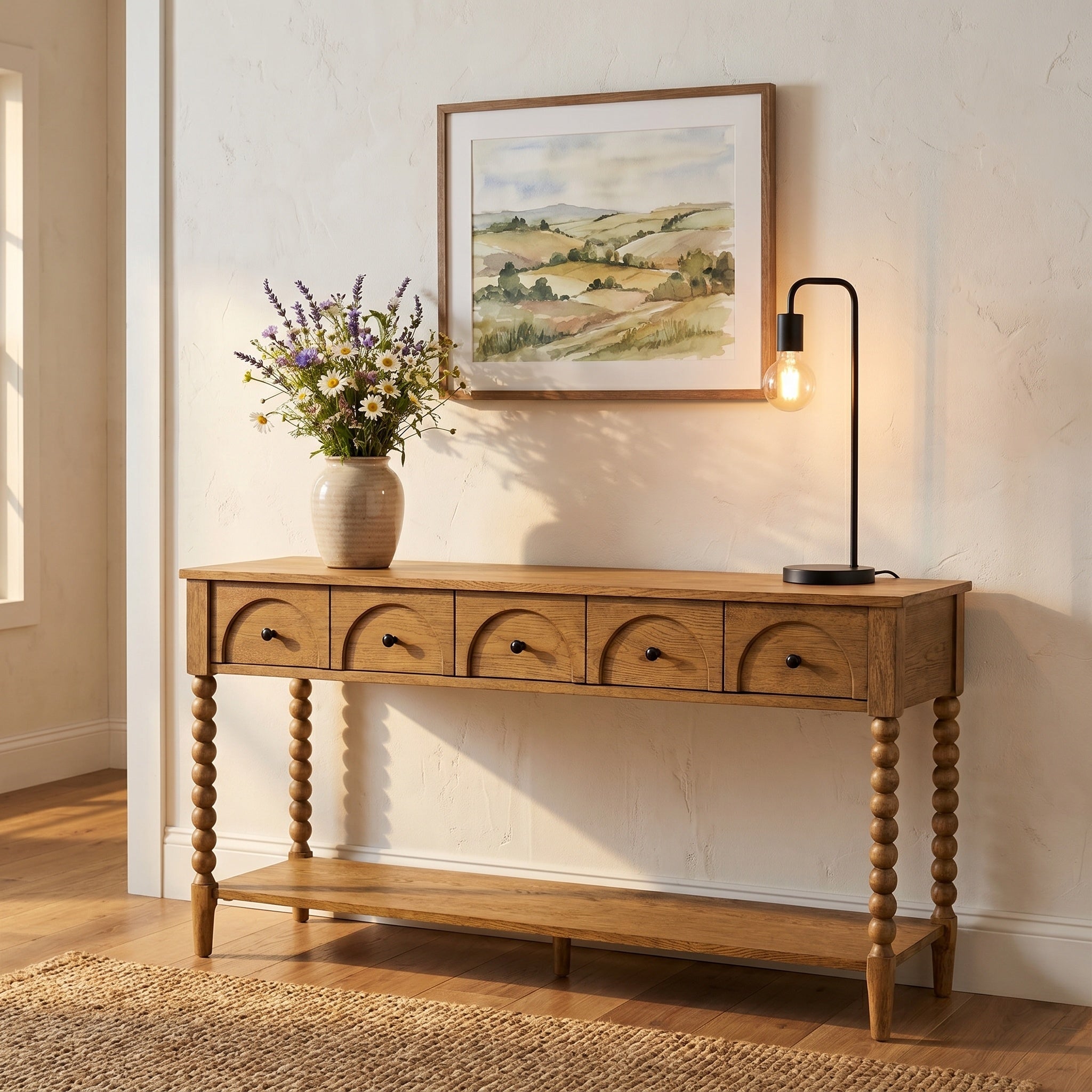 Pembroke 58” Cottage Sofa Console Table