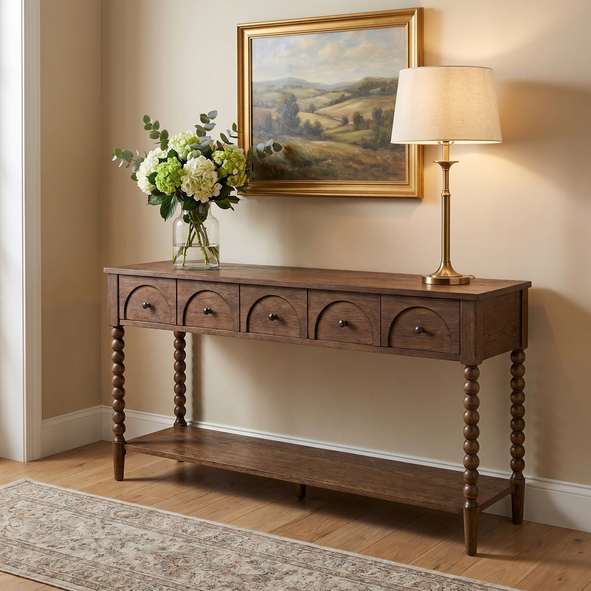 Pembroke 58” Cottage Sofa Console Table