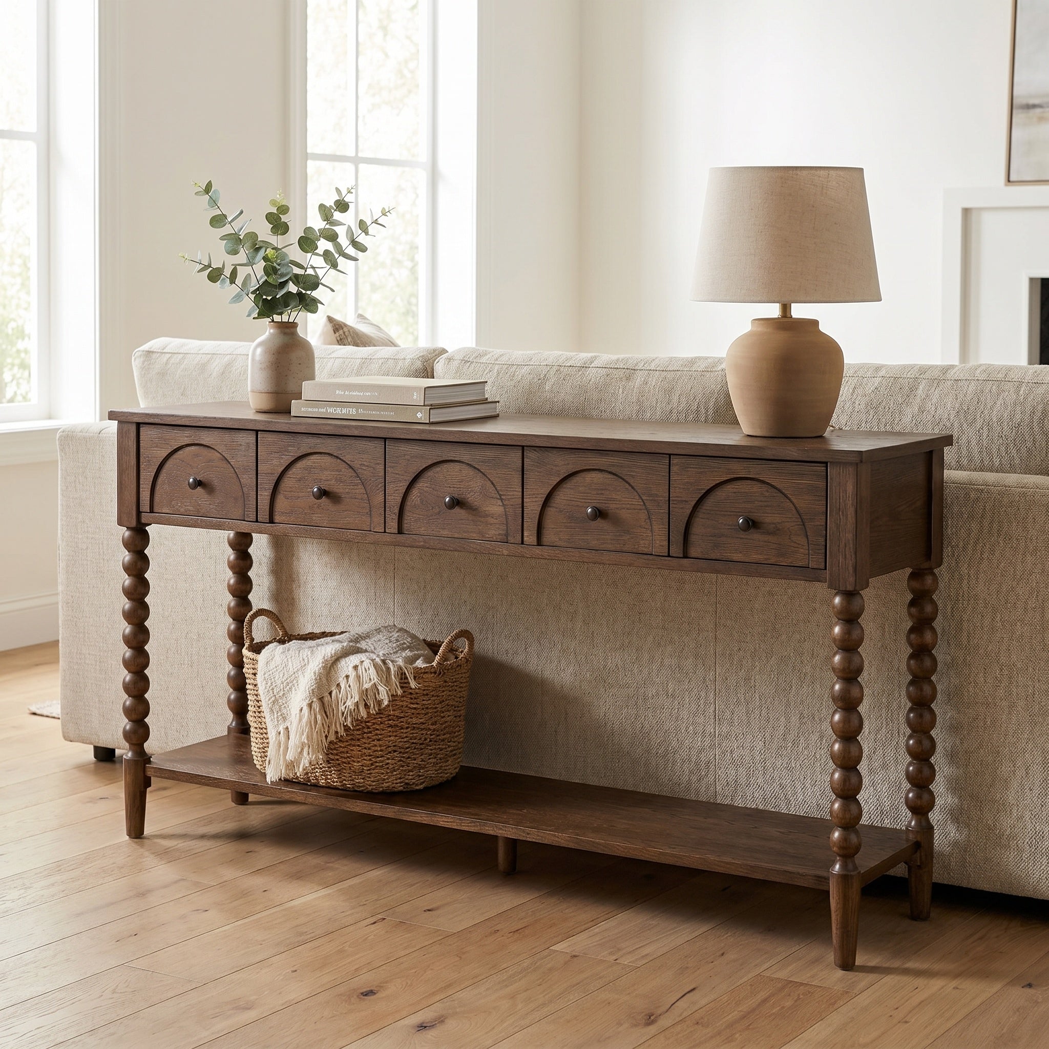 Pembroke 58” Cottage Sofa Console Table