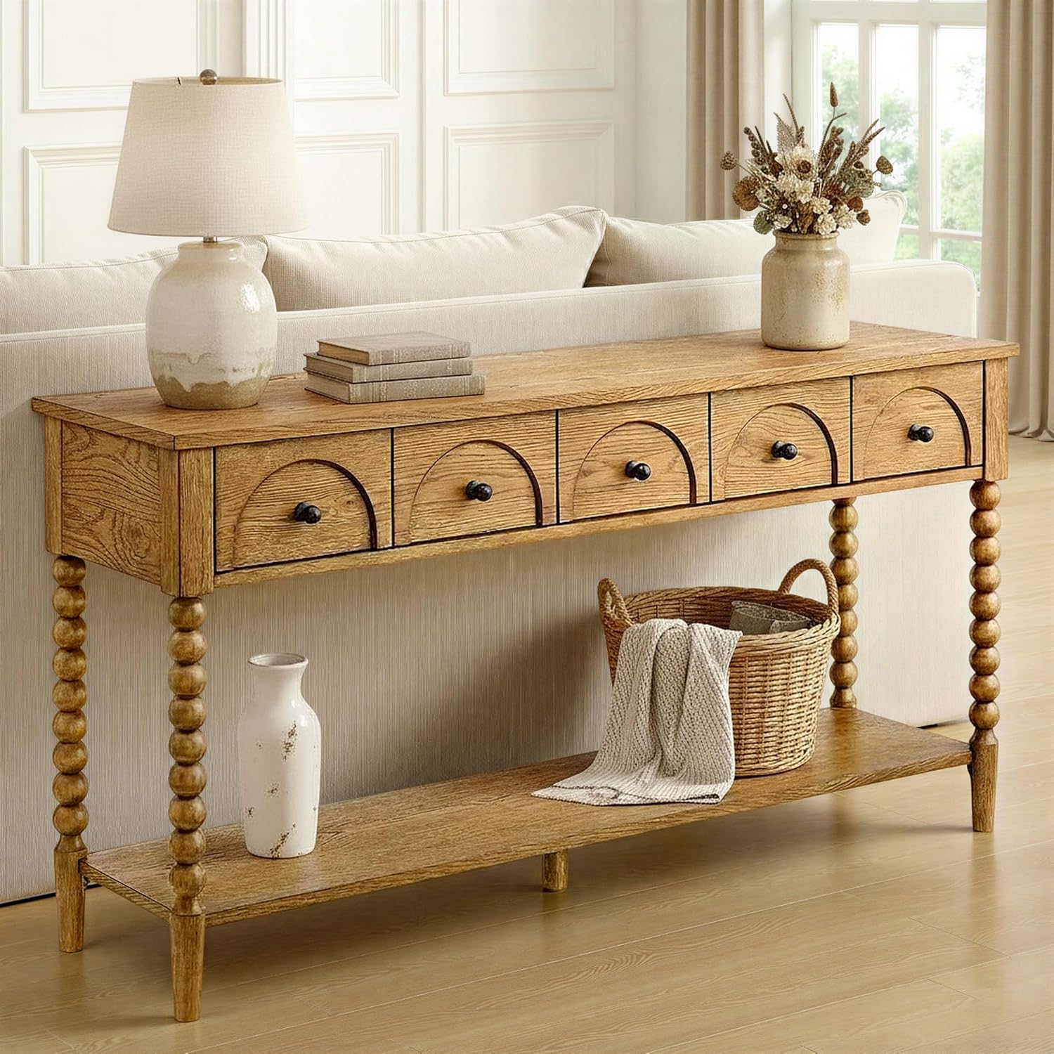 Pembroke 58” Cottage Sofa Console Table