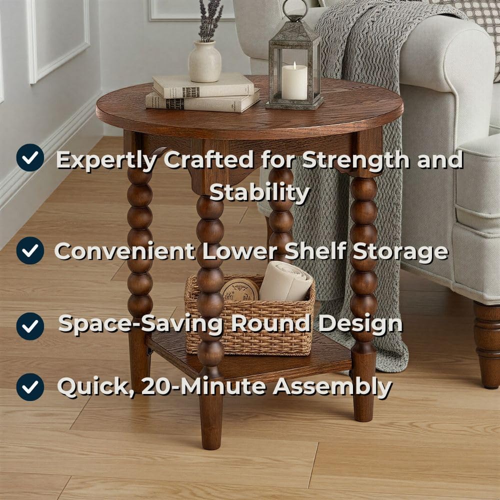 Pembroke 22” Round Cottage End Table