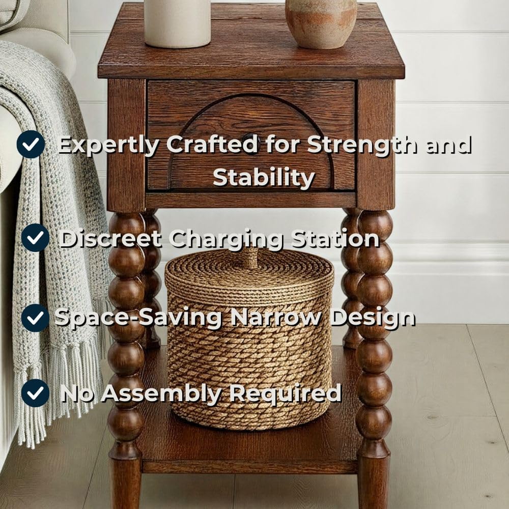 Pembroke 24” Deep Rectangular Chairside End Table