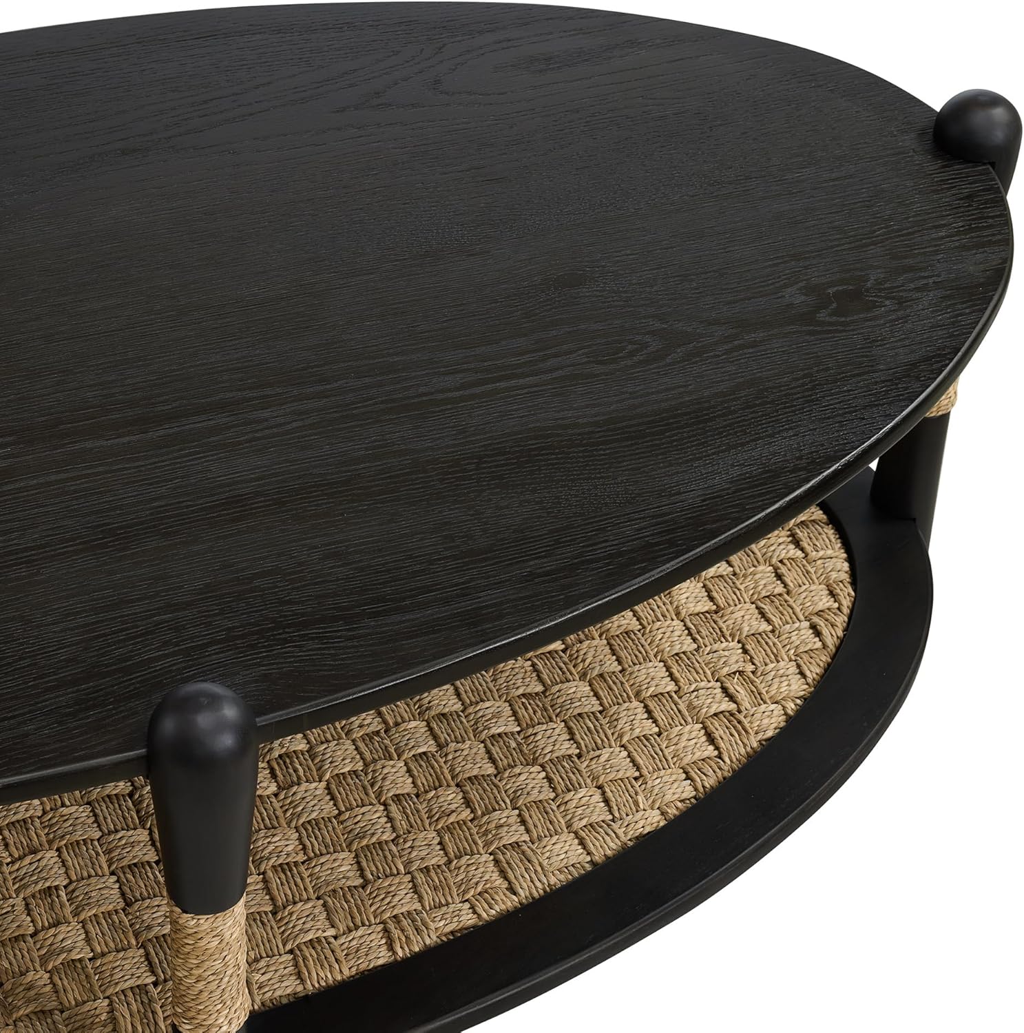 Harbor Oak 46" Oval Oak Wood Coffee Table