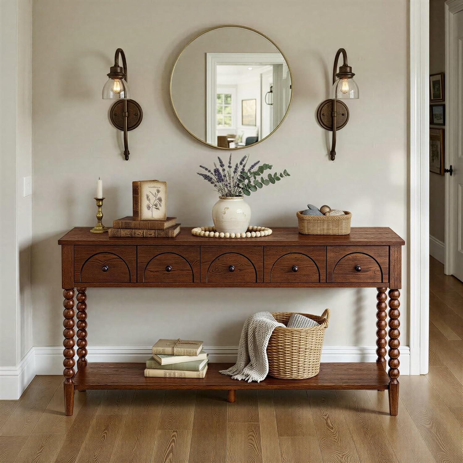 Pembroke 58” Cottage Sofa Console Table