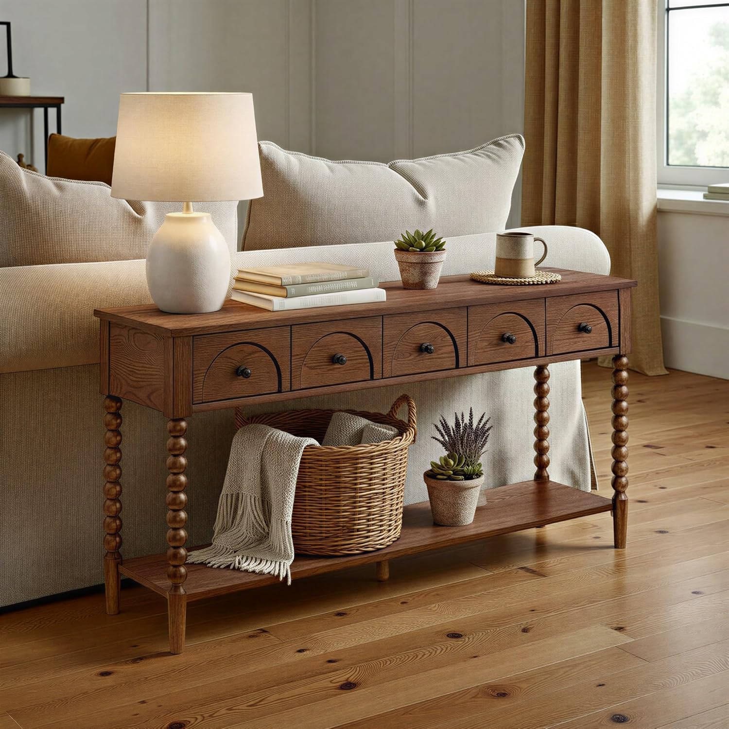 Pembroke 58” Cottage Sofa Console Table